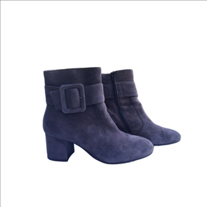 Paul Green Navy Suede Ankle Boots with Buckle